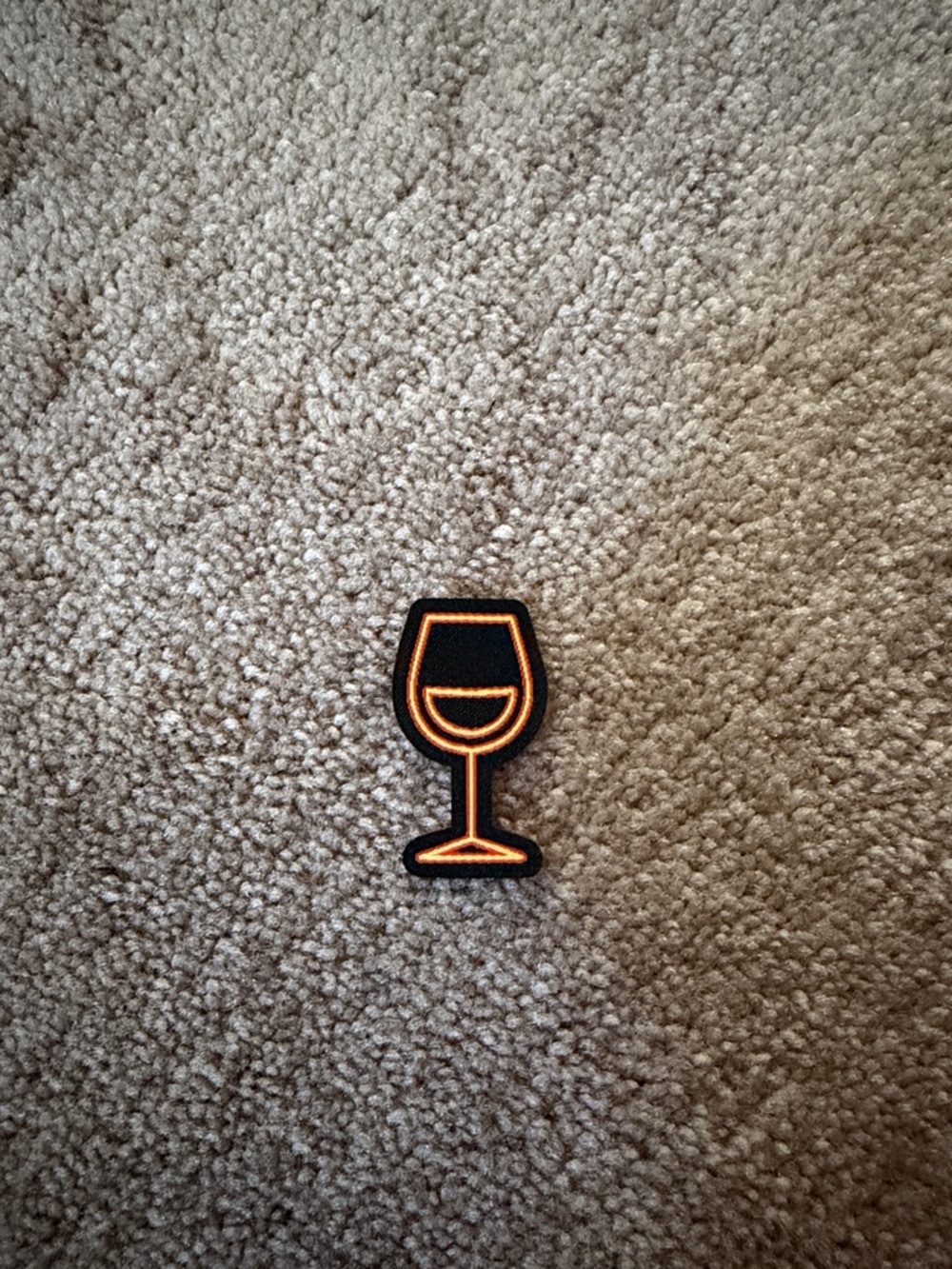 Black & Orange Wine Glass Patch -65 pieces